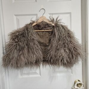 Women's Brown Faux Fur Jacket
